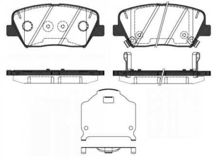 Колодки тормозные дисковые передние Kia Carens iv 1.6 13-,Kia Carens iv 1.7 13- WOKING P1512302