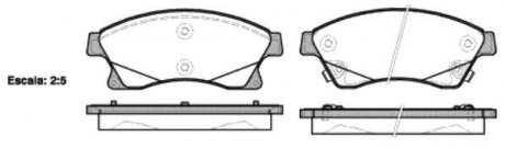 Тормозные колодки перед. Aveo 11-/Astra J 09- (Bosch) WOKING P15313.12