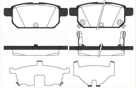 Колодки гальмівні задні дискові Suzuki Swift iv 1.2 10-,Suzuki Swift iv 1.3 10 WOKING P1571302