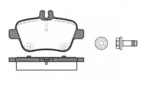 Колодки тормозные дисковые MB A 04>12 13>18 B 11>18 GLA 13> / задн (P15773.00) W WOKING P1577300