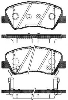 Гальмівні колодки перед. Santa Fe II/Carens IV/Sorento II/III 09- (Mando) WOKING P15883.02