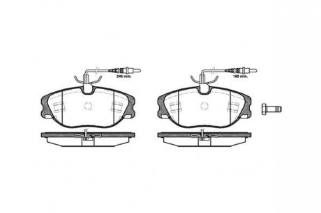 Колодки гальмівні дискові передні, FIAT Scudo/Jumpy/Expert, 00-03 WOKING P2053.44