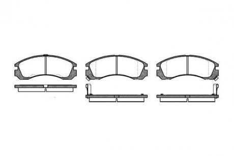 Гальмівні колодки перед Outlander 12-/Peugeot 4007 07- WOKING P254302