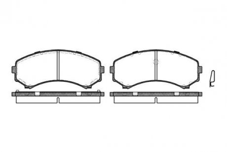 Колодки тормозные дисковые передние Mitsubishi Grandis 2.0 03-,Mitsubishi Grandi WOKING P296300