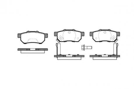 Колодки гальмівні диск. задн. (Remsa) Honda Jazz 02> 08> 15> / Civic 91>01 (P3333.52) WOKING P333352