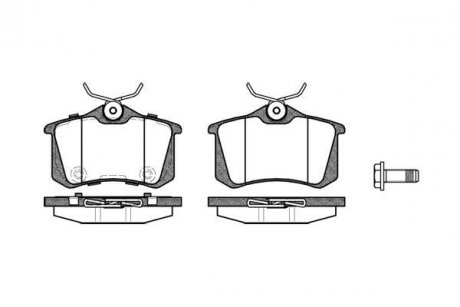 Тормозные колодки зад. Caddy III/IV/Passat/Audi A4/A6 (Lucas) (15mm) WOKING P3633.74