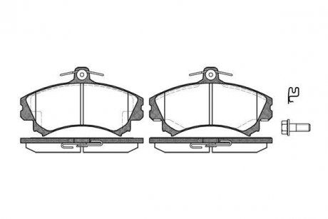 Колодки тормозные дисковые передние Mitsubishi Colt vi 1.1 02-12,Mitsubishi Colt WOKING P490302