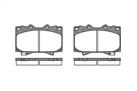 Колодки тормозные дисковые передние Land Cruiser Prado (_J15_) (09-)/Mitsubishi WOKING P607304