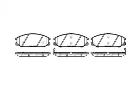 Колодки гальмівні диск. перед. (Remsa) Ssang Yong Rexton I, Action I, Kyron I / Hyundai Santa fe I (P6713.12) WOKING P671312