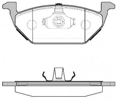 Гальмівні колодки перед. Caddy III/Golf V/Passat B6/Octavia A5 WOKING P7333.00