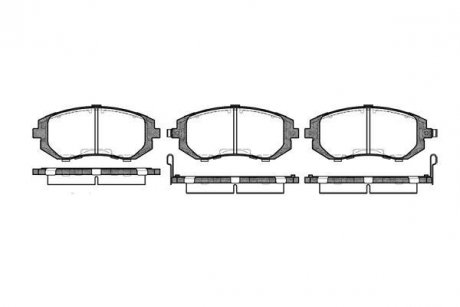 Тормозные колодки перед. Subaru Impreza 02-/Forester 02- (akebono) WOKING P8513.02