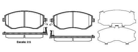 Гальмівні колодки перед. Subaru Impreza 02-/Forester 02- (akebono) WOKING P851304