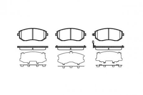 Гальмівні колодки перед. Subaru Impreza 02-/Forester 02- (akebono) WOKING P8513.11