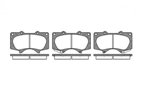 Тормозные колодки перед. Toyota Land Cruiser/Hilux VII/Lexus GX/ MITSUBISHI PAJERO 01- (sumitomo) WOKING P8883.00