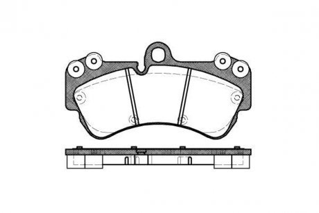 Колодки гальмівні дискові передні Porsche Cayenne 3.0 02-10,Porsche Cayenne 3. WOKING P894300