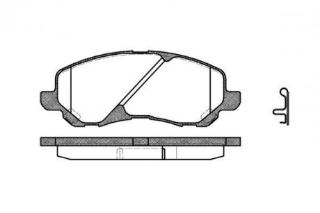 Тормозные колодки перед. Lancer VIII/GRANDIS/Peugeot 4008 1.5-2.4 06- WOKING P9043.02