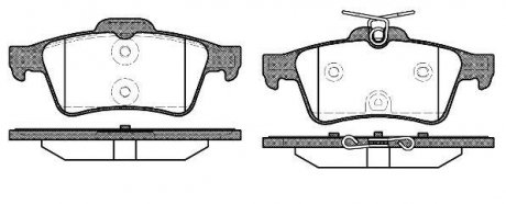 Колодки гальмівні диск. задн. (Remsa) Ford Focus III C-max II / PSA 508 / Renault Latitude WOKING P9423.40