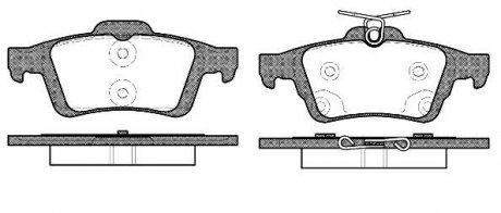 Колодки тормозные дисковые, задние WOKING P9423.70