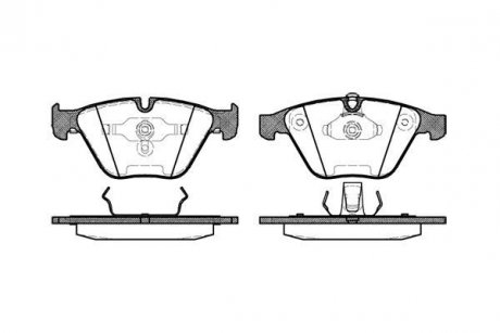 Колодки гальмівні диск. перед. (Remsa) BMW 5e60 7e65 3e90 (P9573.00) WOKING P957300