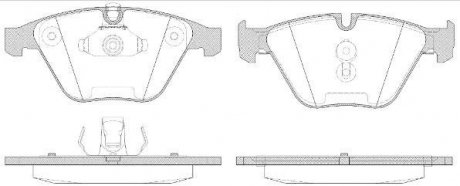 Гальмівні колодки перед. BMW 5(E60)/7(E65) 02-10 (ATE) (155,1x68,5x20,3) WOKING P9573.50