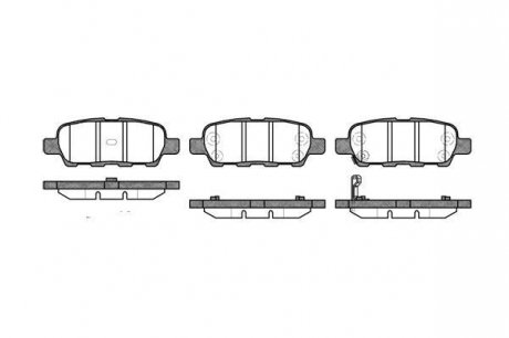 Колодки тормозные дисковые задние, INFINITY/NISSAN/SUZUKI, 1.6-3.2, 03- WOKING P9763.01