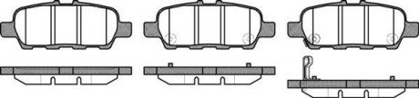 Тормозные колодки зад. Qashqai/XTrail 07- (38x105,5x14,3) WOKING P9763.31