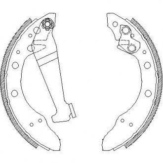 Колодки тормозные барабанные задние Seat Cordoba 1.2 02-09,Seat Cordoba 1.4 02-0 WOKING Z404600