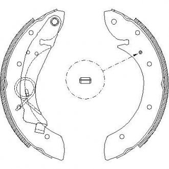 Колодки тормозные барабанные задние Citroen Berlingo 1.6 08-,Peugeot 206 sw 1.4 WOKING Z441900