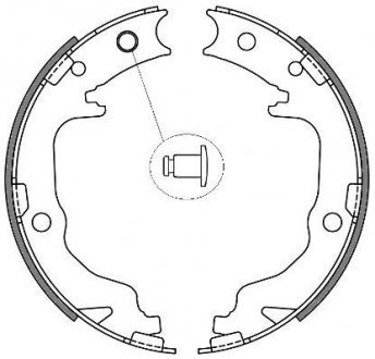 Колодки ручного гальма C4/CALIBER/PATRIOT/COMPASS/OUTLANDER II/LANCER VIII/4008 1.6-2.7 08- WOKING Z4641.00