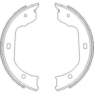 Колодки тормозные стояночного тормоза, VW T5, 03- WOKING Z4740.00