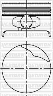 Поршень с кольцами і пальцем (размер отв. 79.5 / STD) RENAULT LOGAN 1.6 (1-й, 2-й цл.) (K7M.702/703/720/744/745/746) YENMAK 31-04167-000