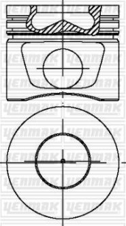 Поршень с кольцами і пальцем (размер отв. 81.01 / STD) VW CADDY 2.0TDI (4цл.) ((BUY / BRF / BRE / AZV / BLB / BNA /BMN /BVG / BKD,…) YENMAK 31-04298-000