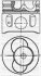 YENMAK Поршень с кольцами і пальцем (размер отв. 81.01 / STD) VW T4 2.5TDI (1-й, 2-й цил. !!!) (ACV / AGX / AHD / AJT / AXG / APA / ANJ / AUF / AH…) 31-04308-000