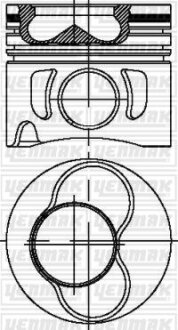 Поршень с кольцами і пальцем (размер отв. 79.51 / STD)VW SKODA 1,9TDI 3-й / 4-й цил !!! (BJB,AVQ,ATD,AXR,AVB YENMAK 31-04320-000
