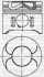 YENMAK Поршень с кольцами і пальцем (размер отв. 88.01 / STD) DB W202/W210/W211 200-320CDI  (OM611 DE22 LA OM612 DE27 LA OM613) 31-04718-000