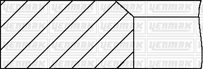 Комплект поршневих кілець CITROEN 1.6, 2.0 (85/STD) (1.2/1.5/2.5) YENMAK 91-09145-000