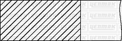 Комплект поршневих кілець (81,01/STD) (1,75/2,0/3,0) AUDI, VW 2,0TDI 03- YENMAK 91-09298-000 (фото 1)