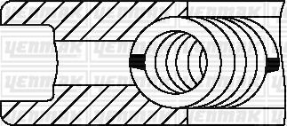 Комплект поршневих кілець (95,80/STD) (2,5/2,0/2,5) CITROEN JUMPER 3.0HDI (4цл.) YENMAK 91-09839-000 (фото 1)