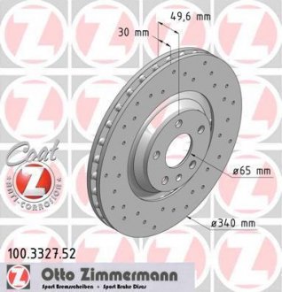 Диск гальмівний SPORT Z ZIMMERMANN 100332752