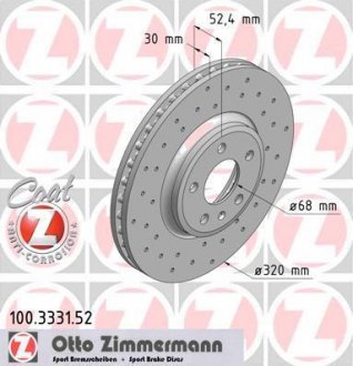 Тормозные диски sport/ coat z ZIMMERMANN 100333152