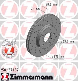 Диск гальмівний ZIMMERMANN 250.1371.52