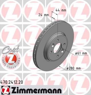 Диск гальмівний ZIMMERMANN 470.2412.20