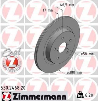 Диск гальмівний ZIMMERMANN 530.2468.20